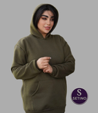 هودی زنانه باکسی کلاهدار دورس پنبه داخل کرکی